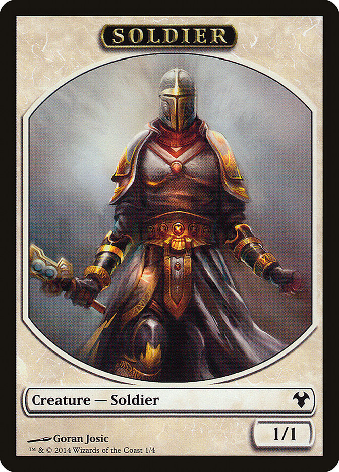 Soldier // Spirit Double-Sided Token [Modern Event Deck 2014 Tokens] | Rock City Comics