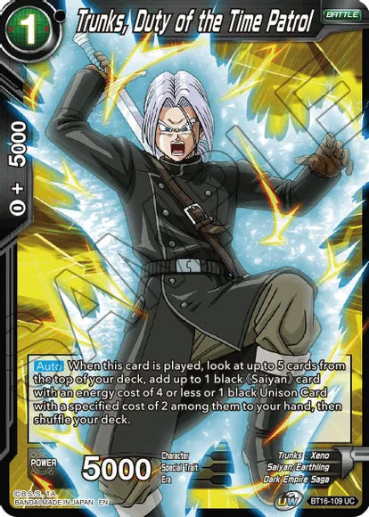 Trunks, Duty of the Time Patrol (BT16-109) [Realm of the Gods] | Rock City Comics