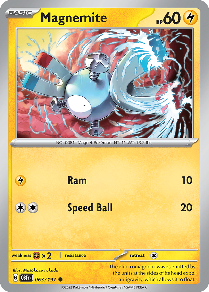 Magnemite (063/197) [Scarlet & Violet: Obsidian Flames] | Rock City Comics