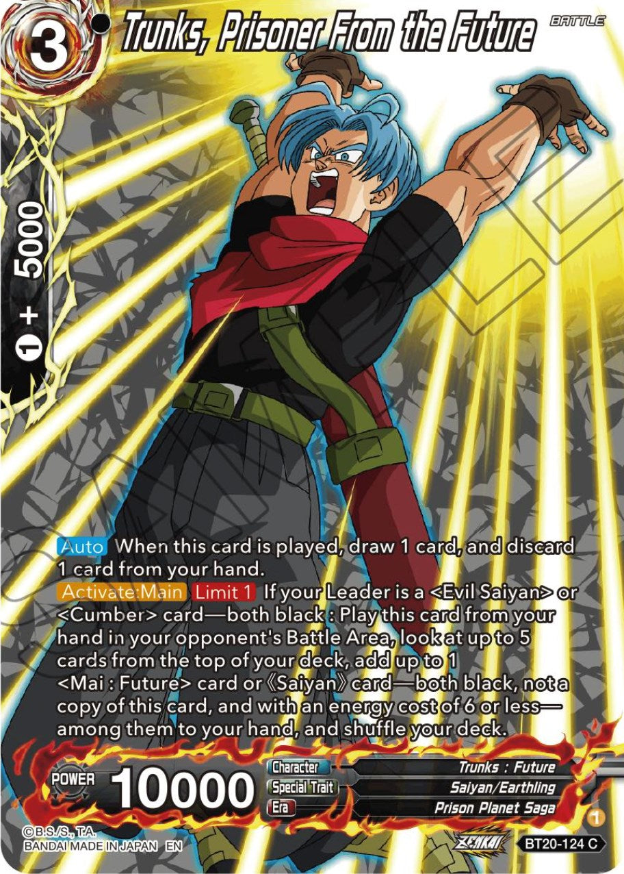 Trunks, Prisoner From the Future (Silver Foil) (BT20-124) [Power Absorbed] | Rock City Comics