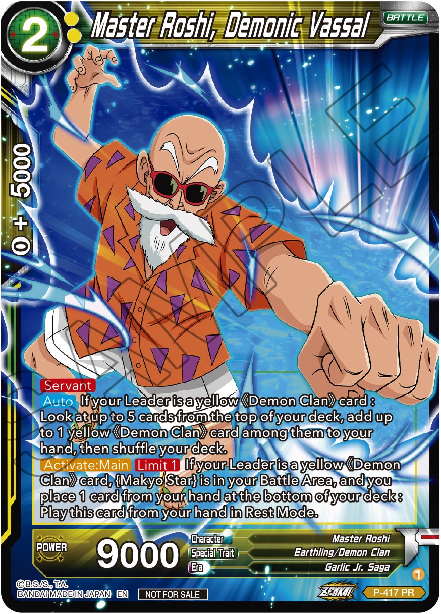 Master Roshi, Demonic Vassal (Zenkai Series Tournament Pack Vol.1) (P-417) [Tournament Promotion Cards] | Rock City Comics