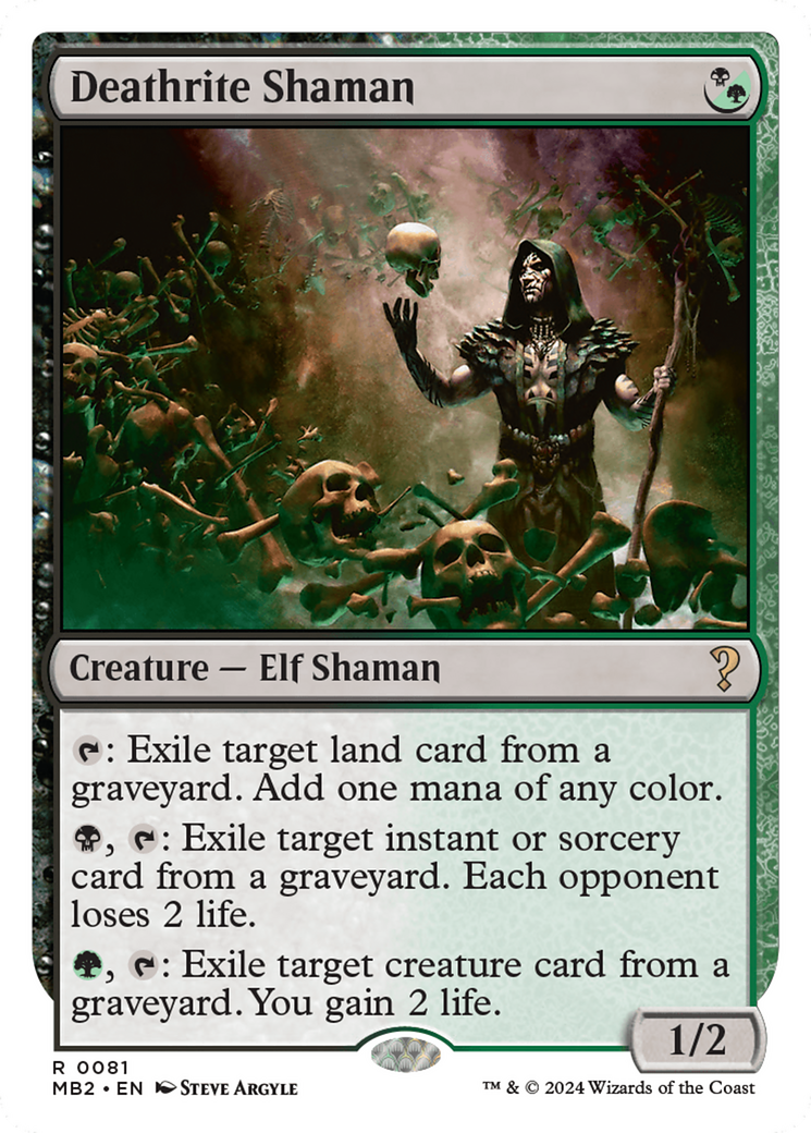 Deathrite Shaman (White Border) [Mystery Booster 2] | Rock City Comics