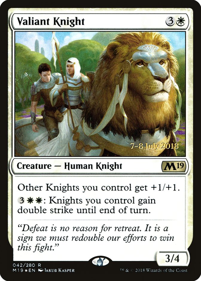 Valiant Knight [Core Set 2019 Prerelease Promos] | Rock City Comics