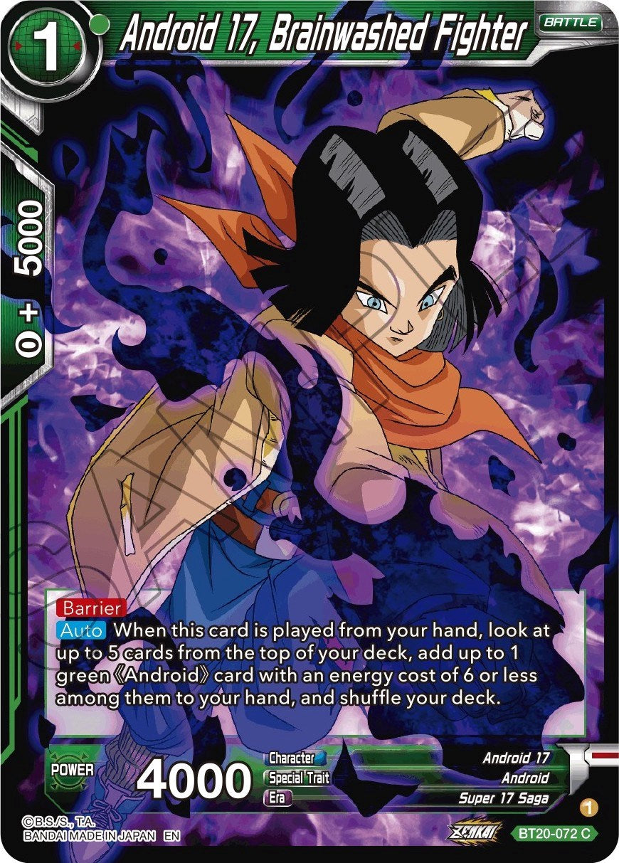 Android 17, Brainwashed Fighter (BT20-072) [Power Absorbed] | Rock City Comics