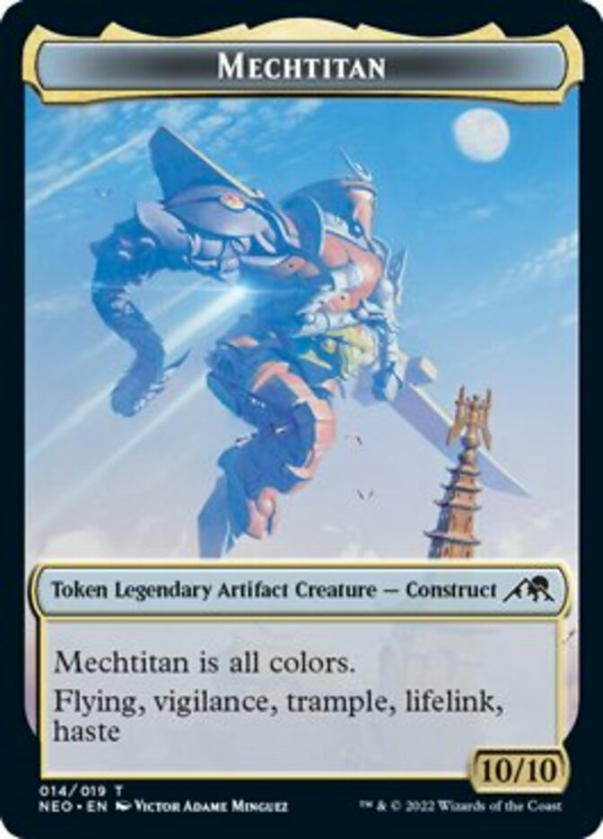 Samurai // Mechtitan Double-Sided Token [Kamigawa: Neon Dynasty Tokens] | Rock City Comics