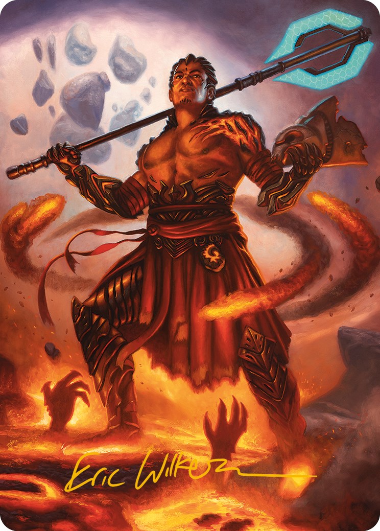 Koth, Fire of Resistance Art Card (Gold-Stamped Signature) [Phyrexia: All Will Be One Art Series] | Rock City Comics