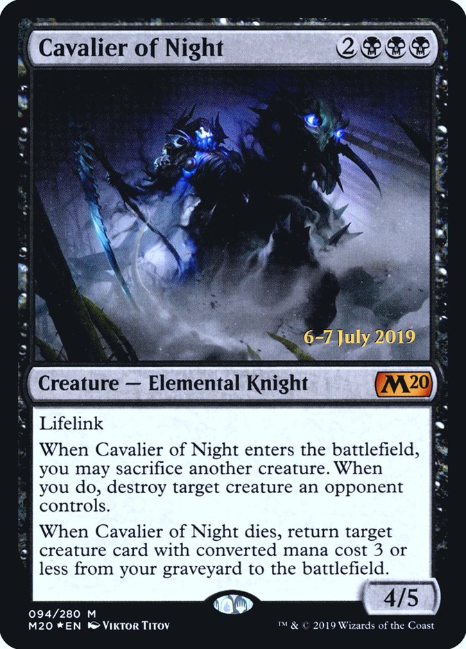 Cavalier of Night [Core Set 2020 Prerelease Promos] | Rock City Comics
