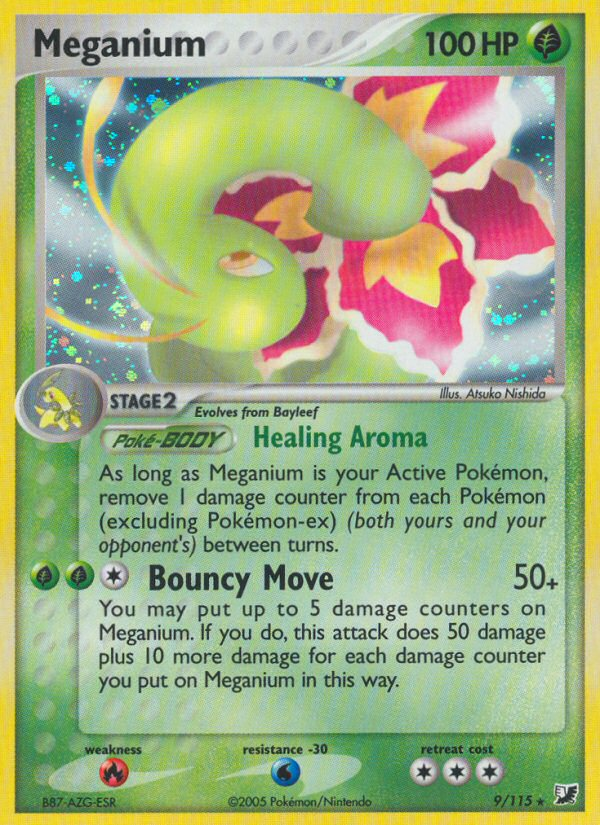 Meganium (9/115) [EX: Unseen Forces] | Rock City Comics