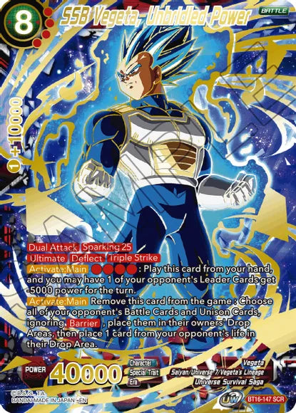 SSB Vegeta, Unbridled Power (BT16-147) [Realm of the Gods] | Rock City Comics