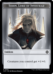 Emblem - Sorin, Lord of Innistrad // Vampire (0004) Double-Sided Token [The Lost Caverns of Ixalan Commander Tokens] | Rock City Comics