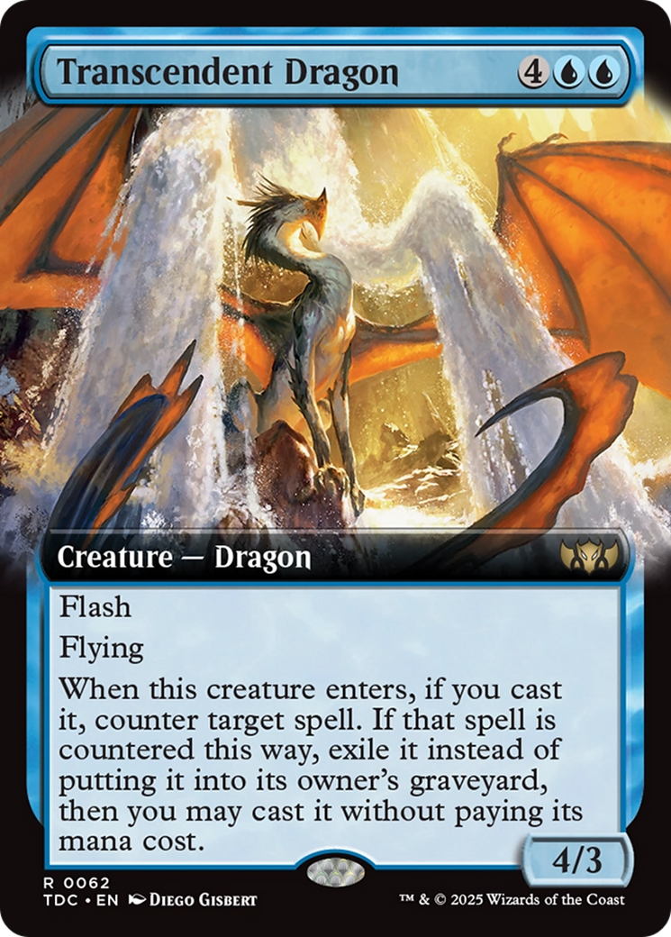 Transcendent Dragon (Extended Art) [Tarkir: Dragonstorm Commander] | Rock City Comics