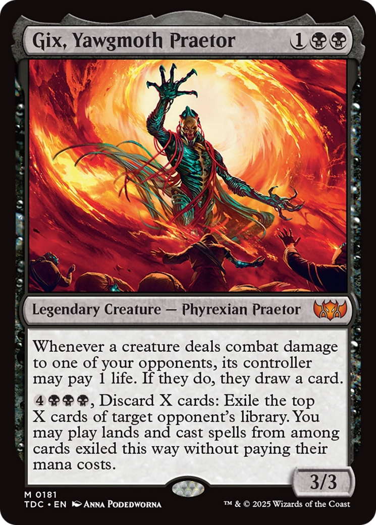 Gix, Yawgmoth Praetor [Tarkir: Dragonstorm Commander] | Rock City Comics