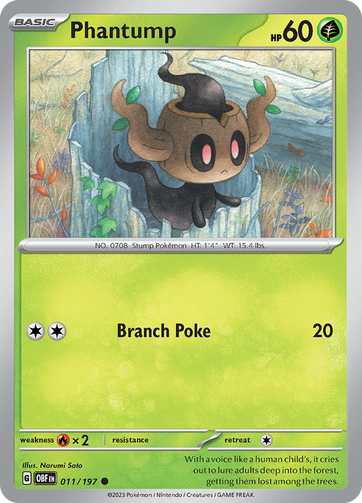 Phantump (011/197) [Scarlet & Violet: Obsidian Flames] | Rock City Comics