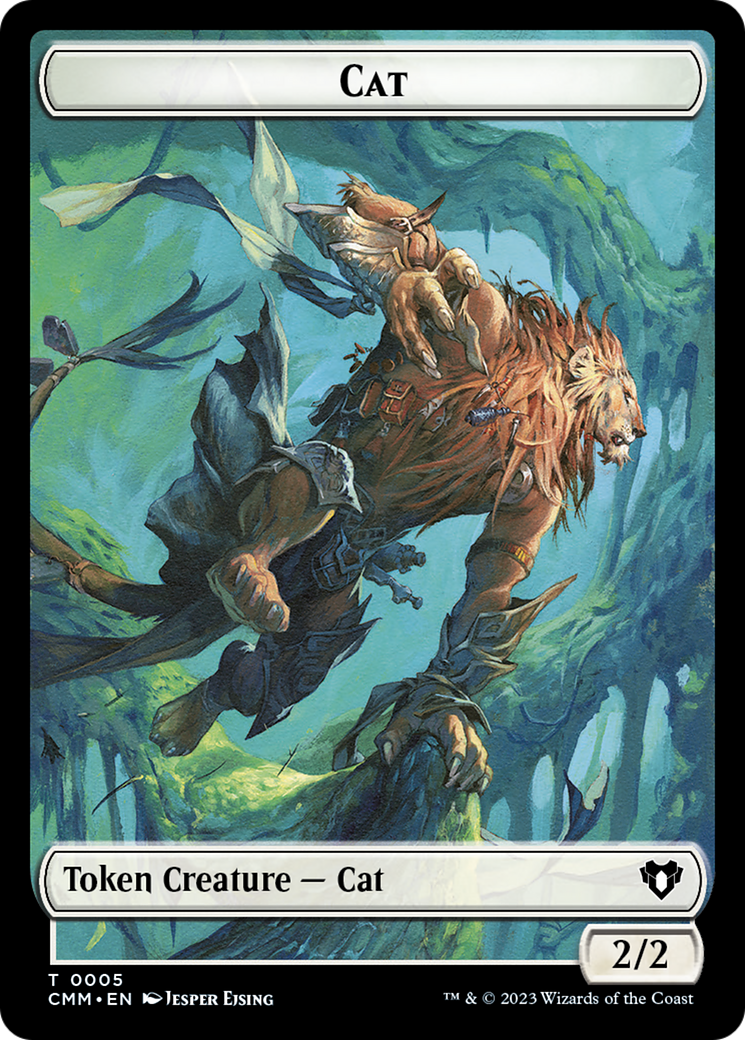 Treasure // Cat (0005) Double-Sided Token [Commander Masters Tokens] | Rock City Comics