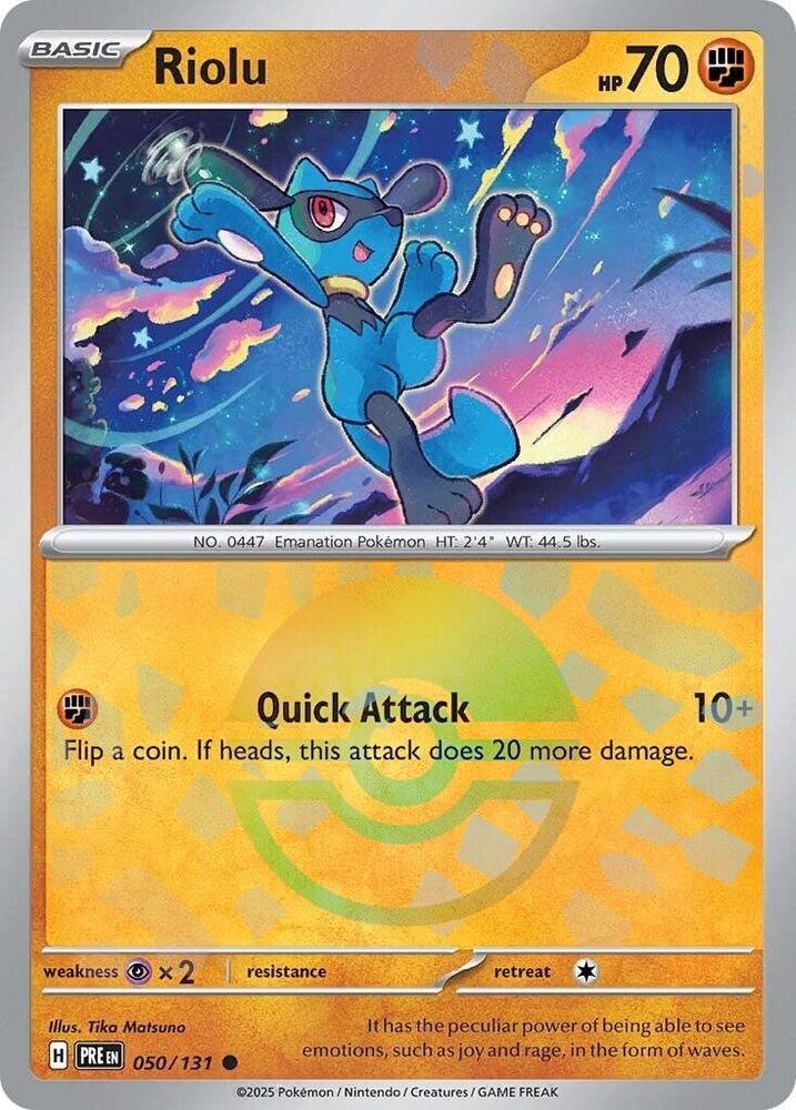 Riolu (050/131) (Poke Ball Pattern) [Scarlet & Violet: Prismatic Evolutions] | Rock City Comics