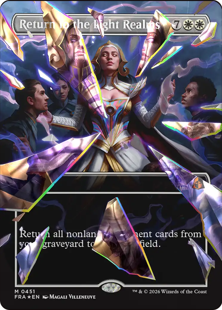 Return to the Light Realms (Borderless) (Facet Foil) (0415) [Reality Fracture] | Rock City Comics