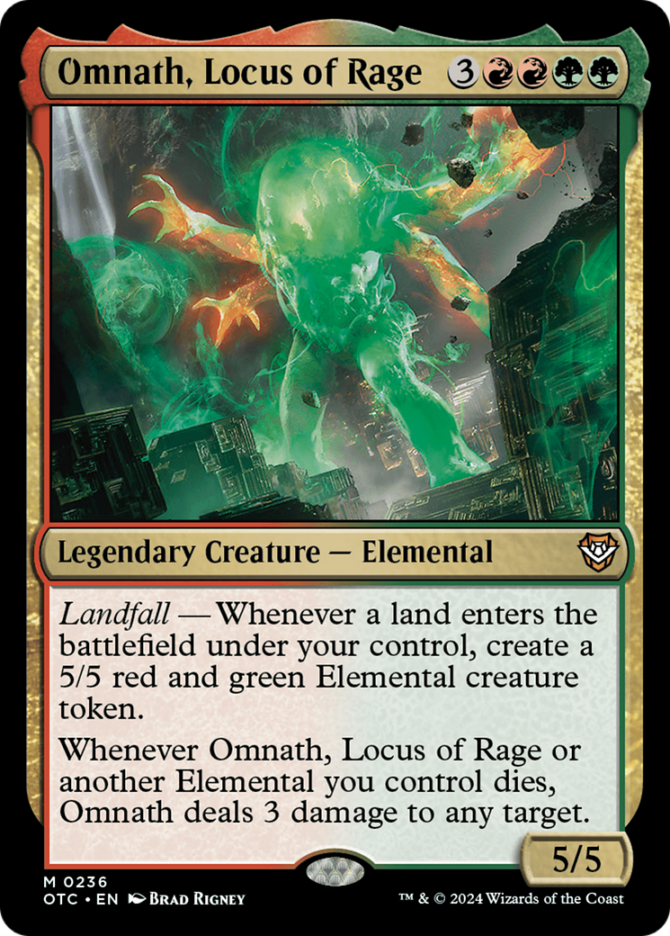 Omnath, Locus of Rage [Outlaws of Thunder Junction Commander] | Rock City Comics