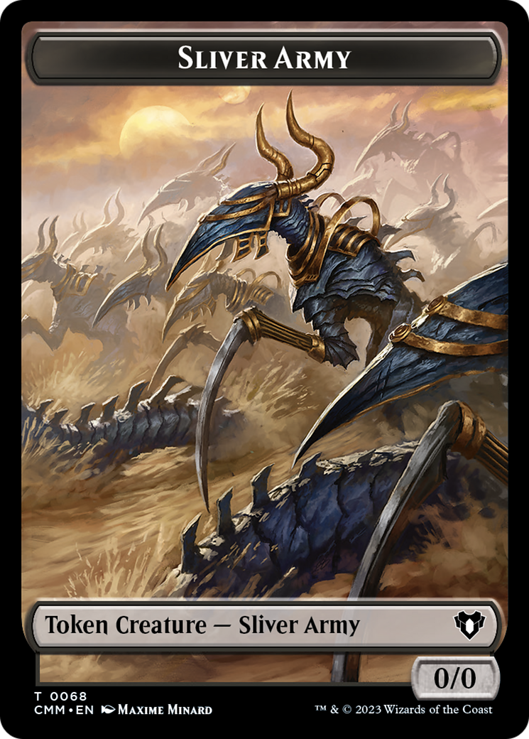 Sliver Army // Sliver Double-Sided Token [Commander Masters Tokens] | Rock City Comics