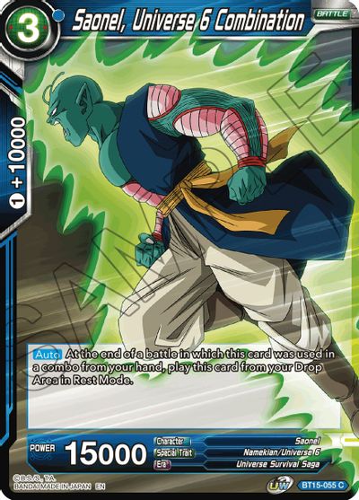Saonel, Universe 6 Combination (BT15-055) [Saiyan Showdown] | Rock City Comics