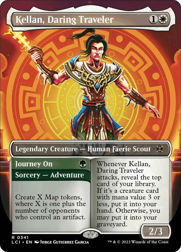 Kellan, Daring Traveler (Borderless) [The Lost Caverns of Ixalan] | Rock City Comics