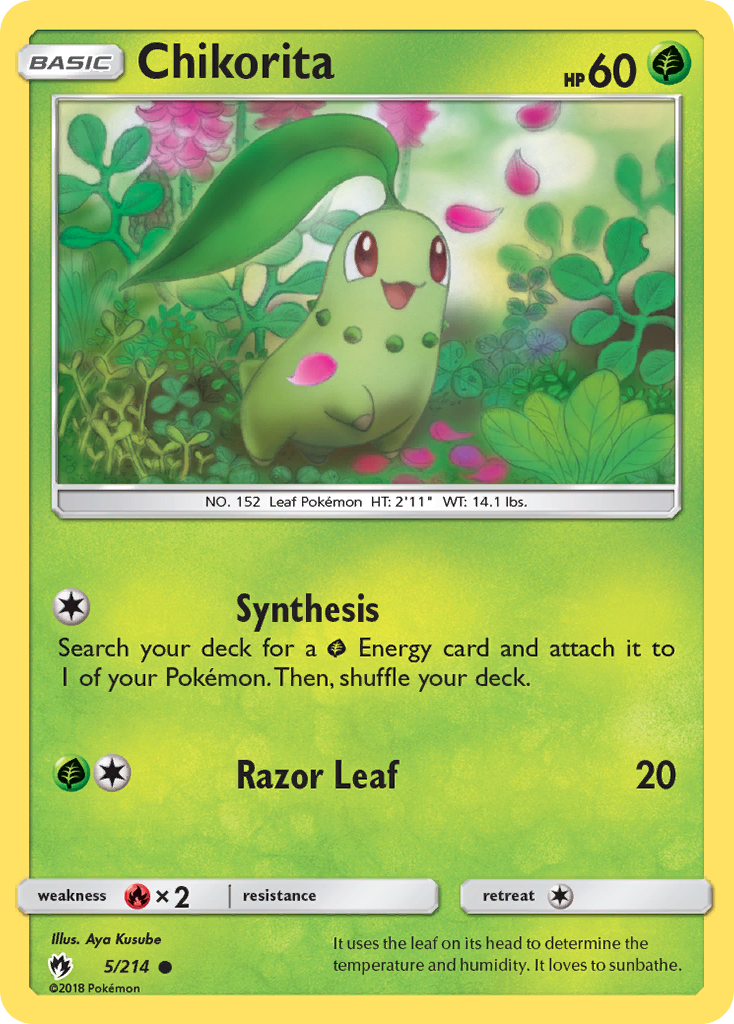 Chikorita (5/214) [Sun & Moon: Lost Thunder] | Rock City Comics