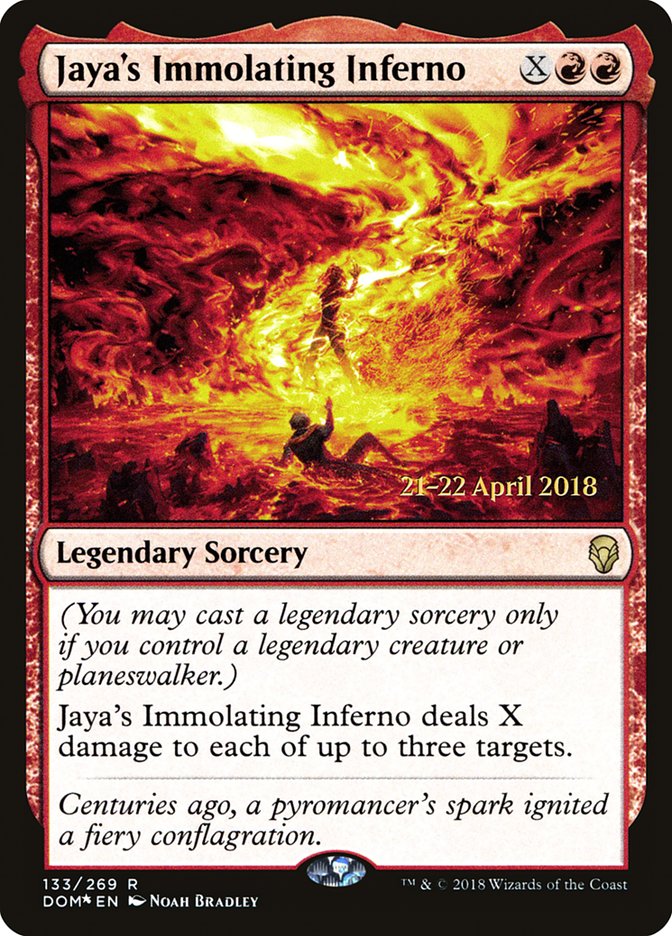 Jaya's Immolating Inferno [Dominaria Prerelease Promos] | Rock City Comics