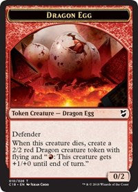 Dragon Egg // Dragon Double-Sided Token [Commander 2018 Tokens] | Rock City Comics