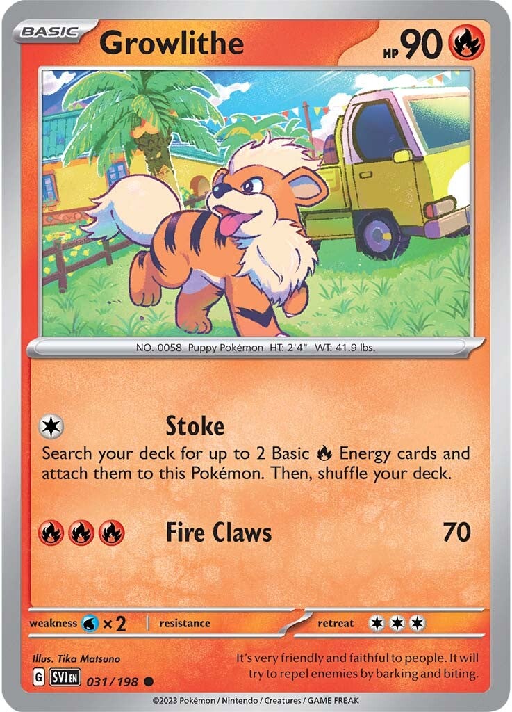 Growlithe (031/198) [Scarlet & Violet: Base Set] | Rock City Comics