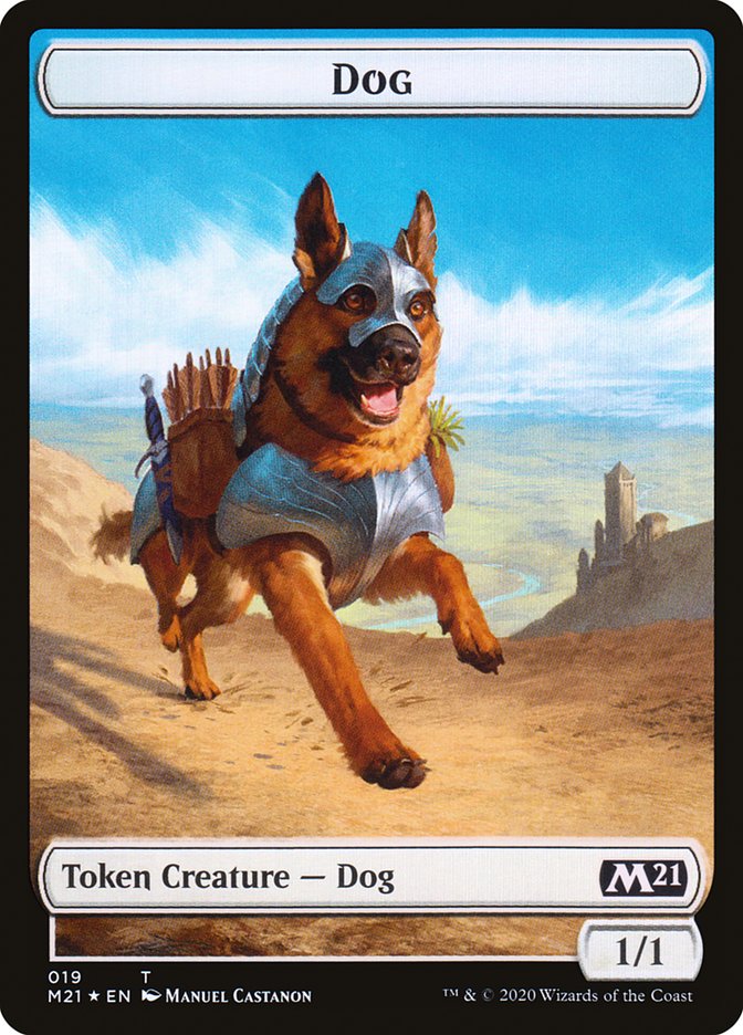 Cat (020) // Dog Double-Sided Token [Core Set 2021 Tokens] | Rock City Comics
