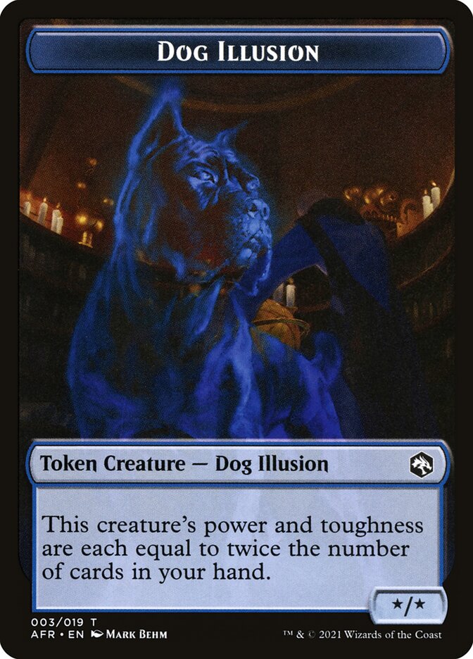 Zombie // Dog Illusion Double-Sided Token [Dungeons & Dragons: Adventures in the Forgotten Realms Tokens] | Rock City Comics