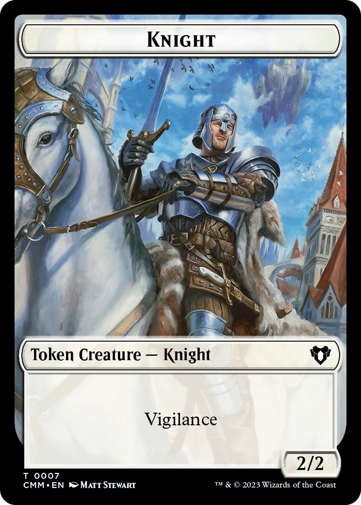 Human Soldier // Knight Double-Sided Token [Commander Masters Tokens] | Rock City Comics