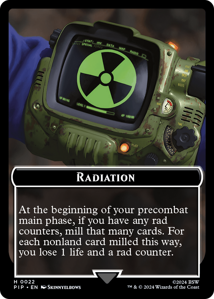 Radiation // Robot Double-Sided Token [Fallout Tokens] | Rock City Comics