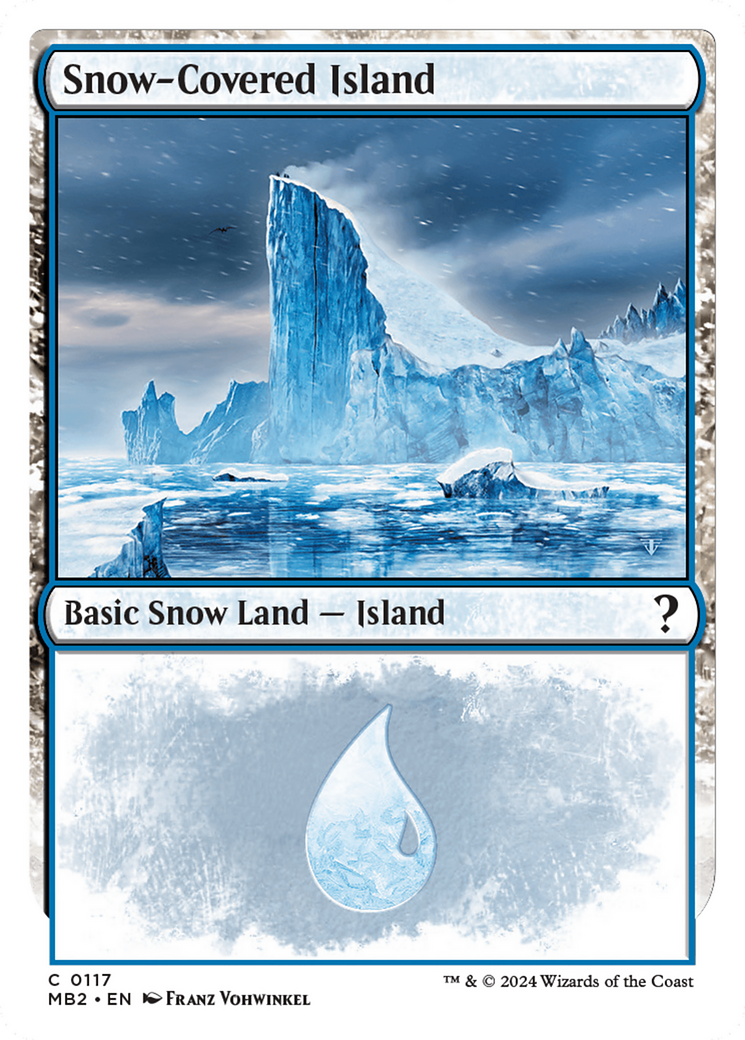 Snow-Covered Island (White Border) [Mystery Booster 2] | Rock City Comics