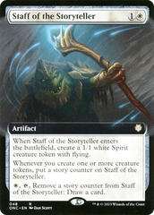 Staff of the Storyteller (Extended Art) [Phyrexia: All Will Be One Commander] | Rock City Comics