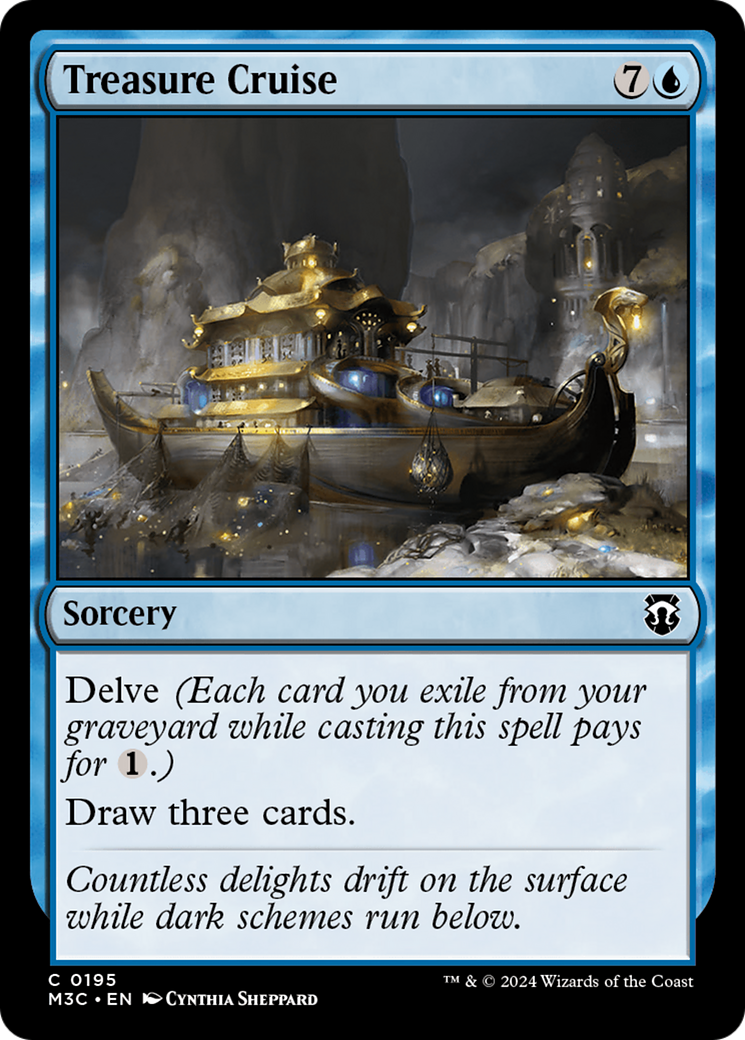 Treasure Cruise (Ripple Foil) [Modern Horizons 3 Commander] | Rock City Comics