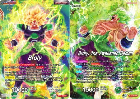 Broly // Broly, the Awakened Demon (BT11-002) [Vermilion Bloodline] | Rock City Comics