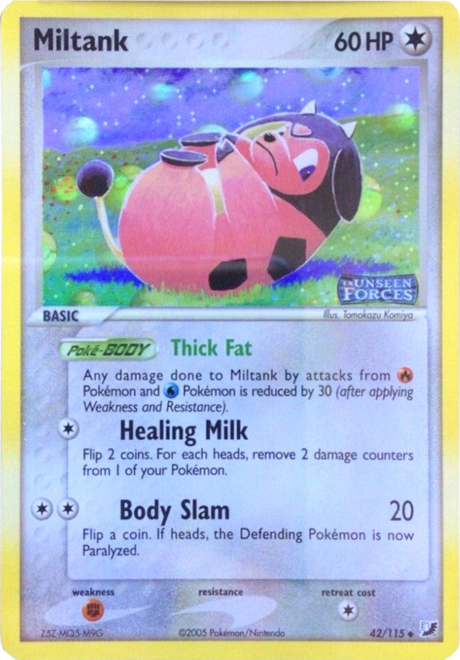 Miltank (42/115) (Stamped) [EX: Unseen Forces] | Rock City Comics