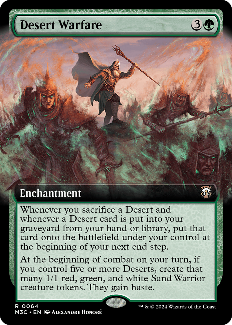 Desert Warfare (Extended Art) (Ripple Foil) [Modern Horizons 3 Commander] | Rock City Comics