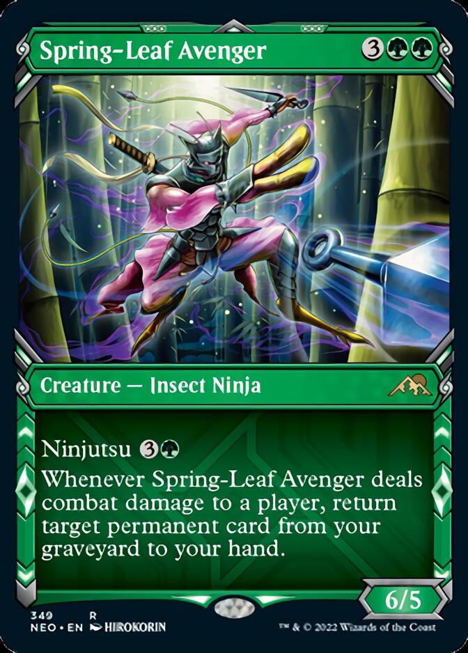 Spring-Leaf Avenger (Showcase Ninja) [Kamigawa: Neon Dynasty] | Rock City Comics