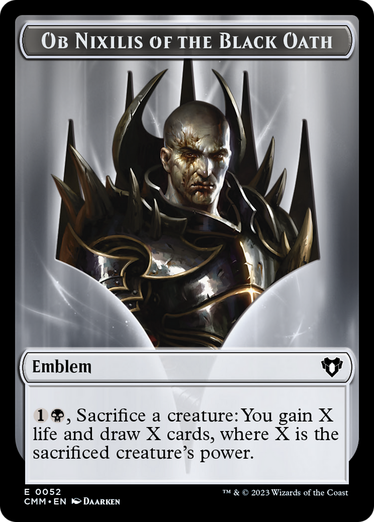 Ob Nixilis of the Black Oath Emblem [Commander Masters Tokens] | Rock City Comics