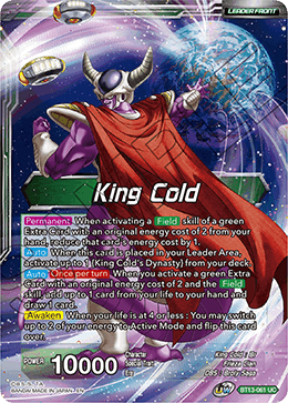 King Cold // King Cold, Ruler of the Galactic Dynasty (Uncommon) (BT13-061) [Supreme Rivalry] | Rock City Comics