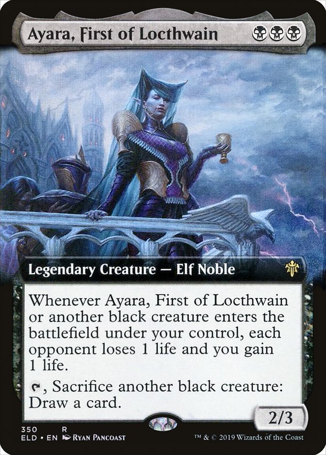 Ayara, First of Locthwain (Extended Art) [Throne of Eldraine] | Rock City Comics