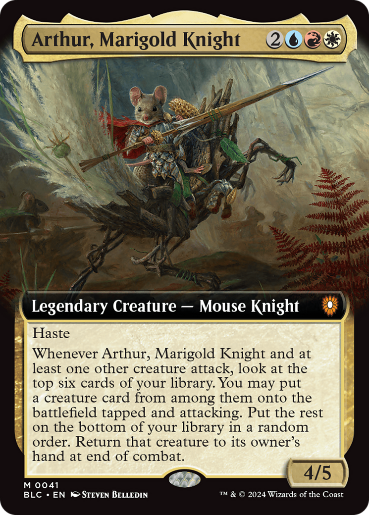 Arthur, Marigold Knight (Extended Art) [Bloomburrow Commander] | Rock City Comics