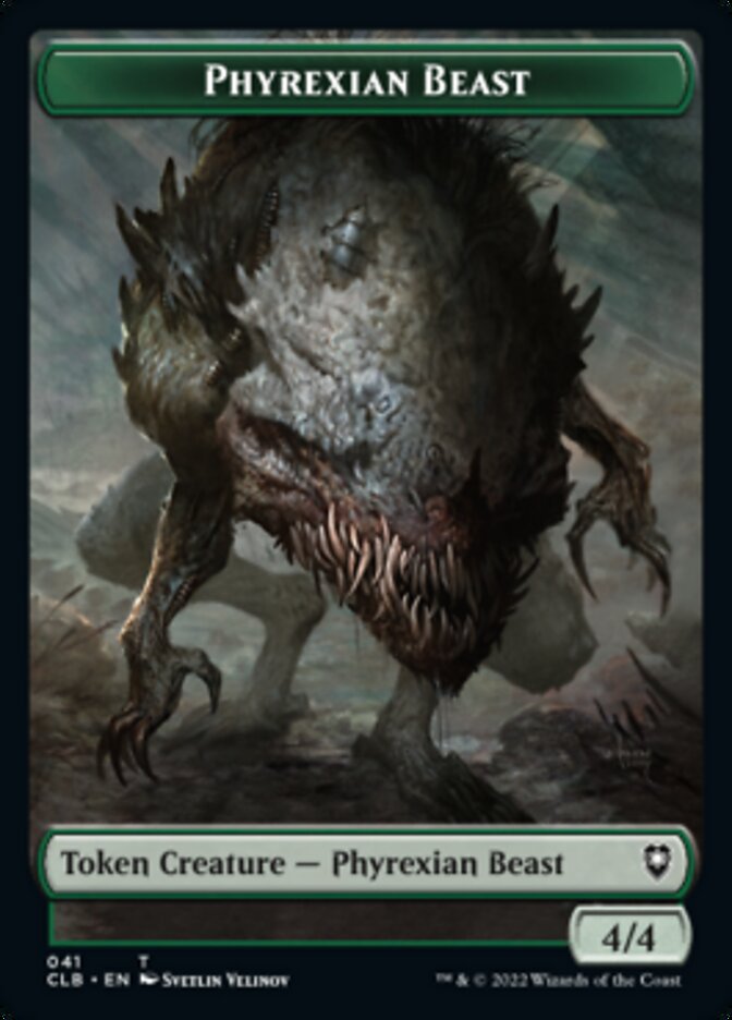 Phyrexian Beast // Wurm Double-Sided Token [Commander Legends: Battle for Baldur's Gate Tokens] | Rock City Comics