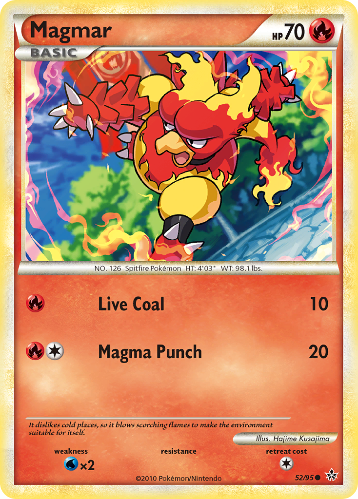 Magmar (52/95) [HeartGold & SoulSilver: Unleashed] | Rock City Comics