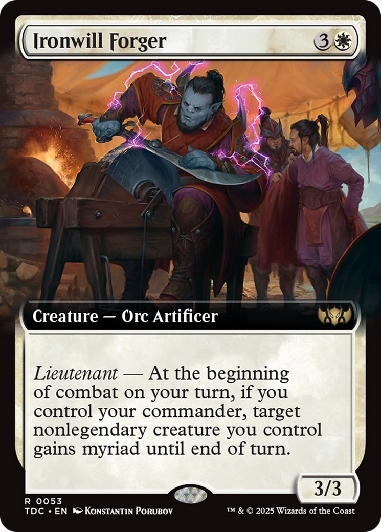 Ironwill Forger (Extended Art) [Tarkir: Dragonstorm Commander] | Rock City Comics