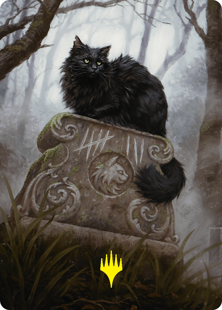 Nine-Lives Familiar 2 Art Card (36/54) (Gold-Stamped Planeswalker Symbol) [Foundations Art Series] | Rock City Comics