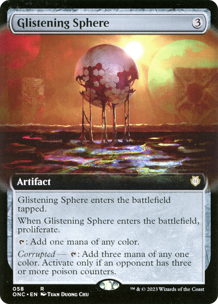 Glistening Sphere (Extended Art) [Phyrexia: All Will Be One Commander] | Rock City Comics