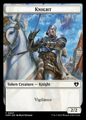 Treasure // Knight Double-Sided Token [Commander Masters Tokens] | Rock City Comics