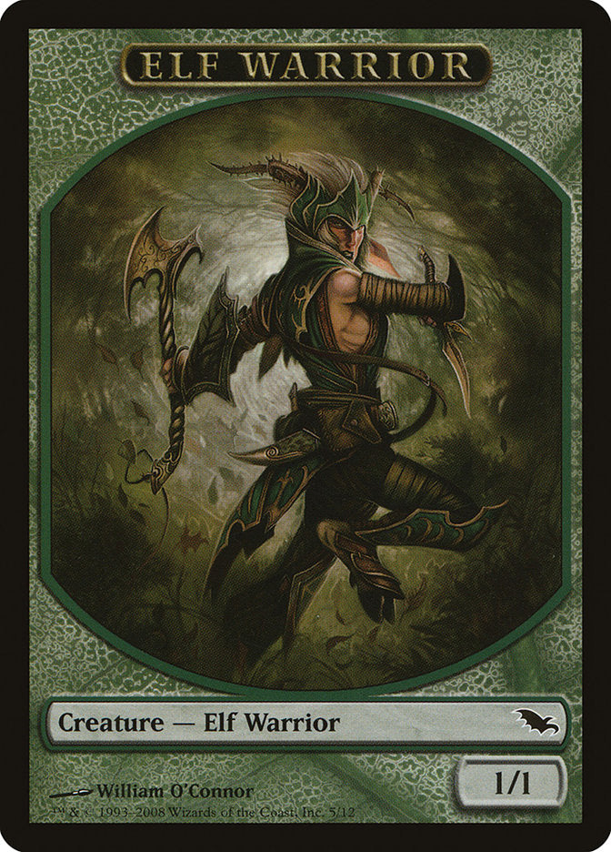 Elf Warrior Token (5/12) [Shadowmoor Tokens] | Rock City Comics